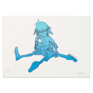 jamie-hewlett-gorillaz-noodle-blue-gradient-signed-print-pow
