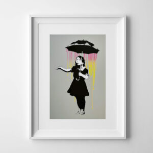 Banksy - Nola - Multi-Coloured Rain - Limited Edition Screen Print [repro]