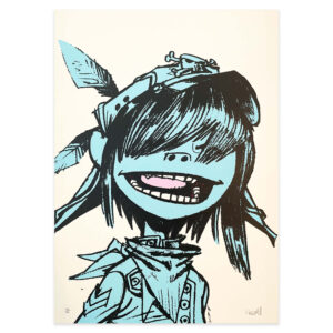 jamie-hewlett-gorillaz-noodle-gob-blue-signed-print-pow