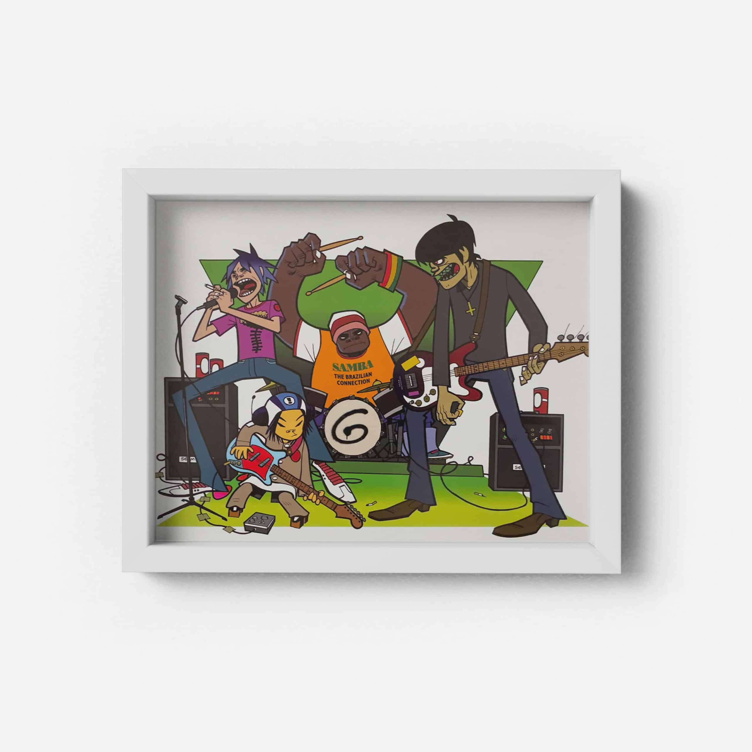 jamie-hewlett-gorillaz-phase-two-promotional-mini-print-9-framed