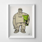 jamie-hewlett-gorillaz-russel-hobbs-green-signed-artist-proof-framed
