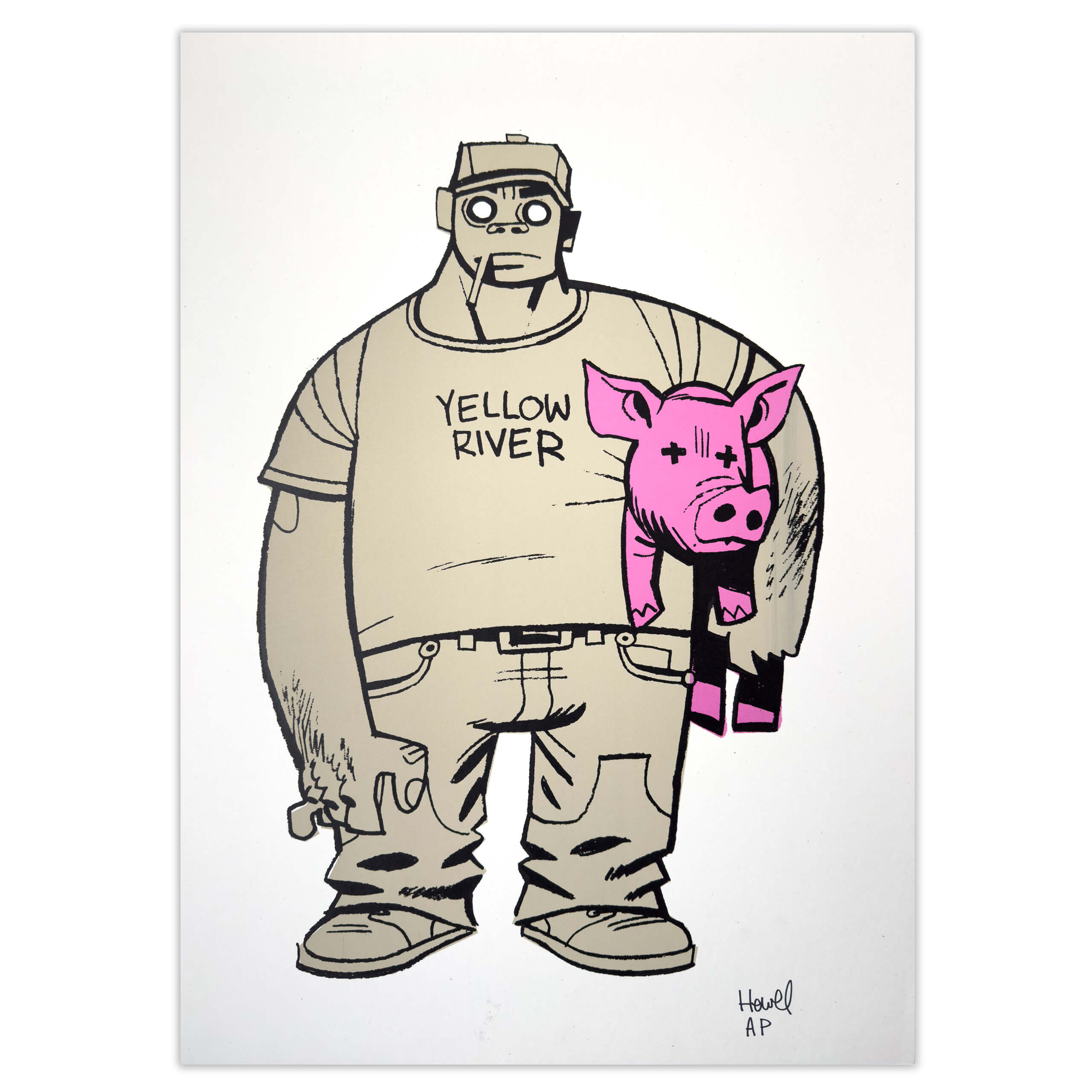 gorillaz-russel-hobbs-pink-signed-artist-proof gorillaz-russel-hobbs-pink-signed-artist-proof