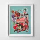 jamie-hewlett-gorillaz-song-machine-1-limited-edition-print-framed
