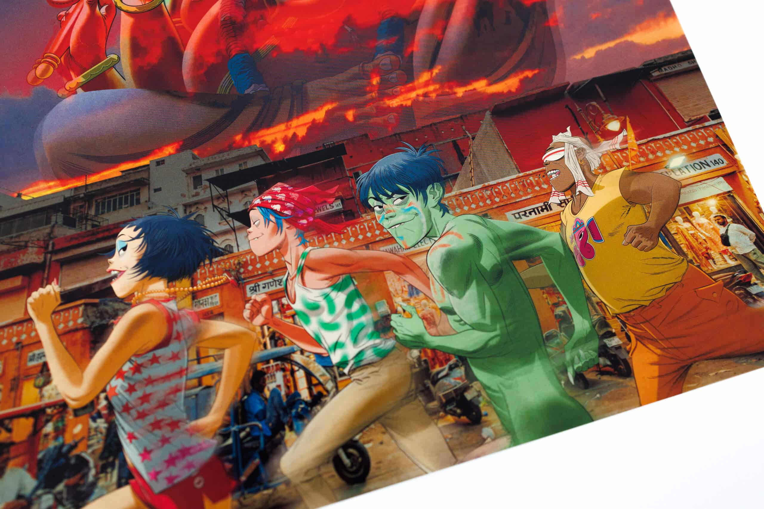 jamie-hewlett-gorillaz-the-mountain-print-ganesha-on-the-roof-2