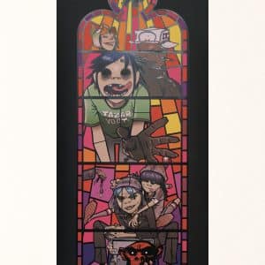 Jamie Hewlett - Gorillaz - Original Small Left Stained Glass Window Print