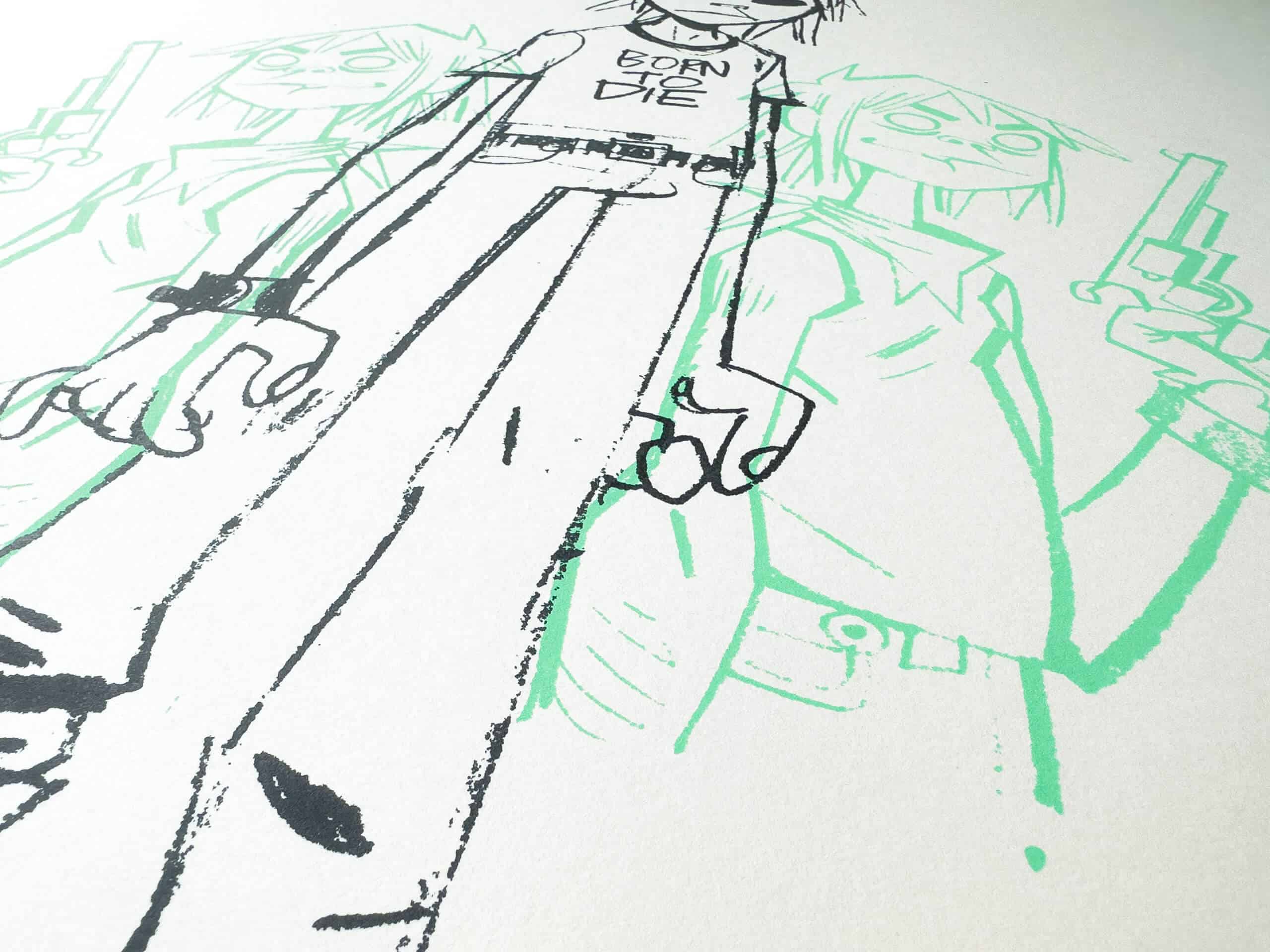 jamie-hewlett–gorillaz–limited-edition-print–2d-born-to-die–black-aqua-marine–artist-proof-04