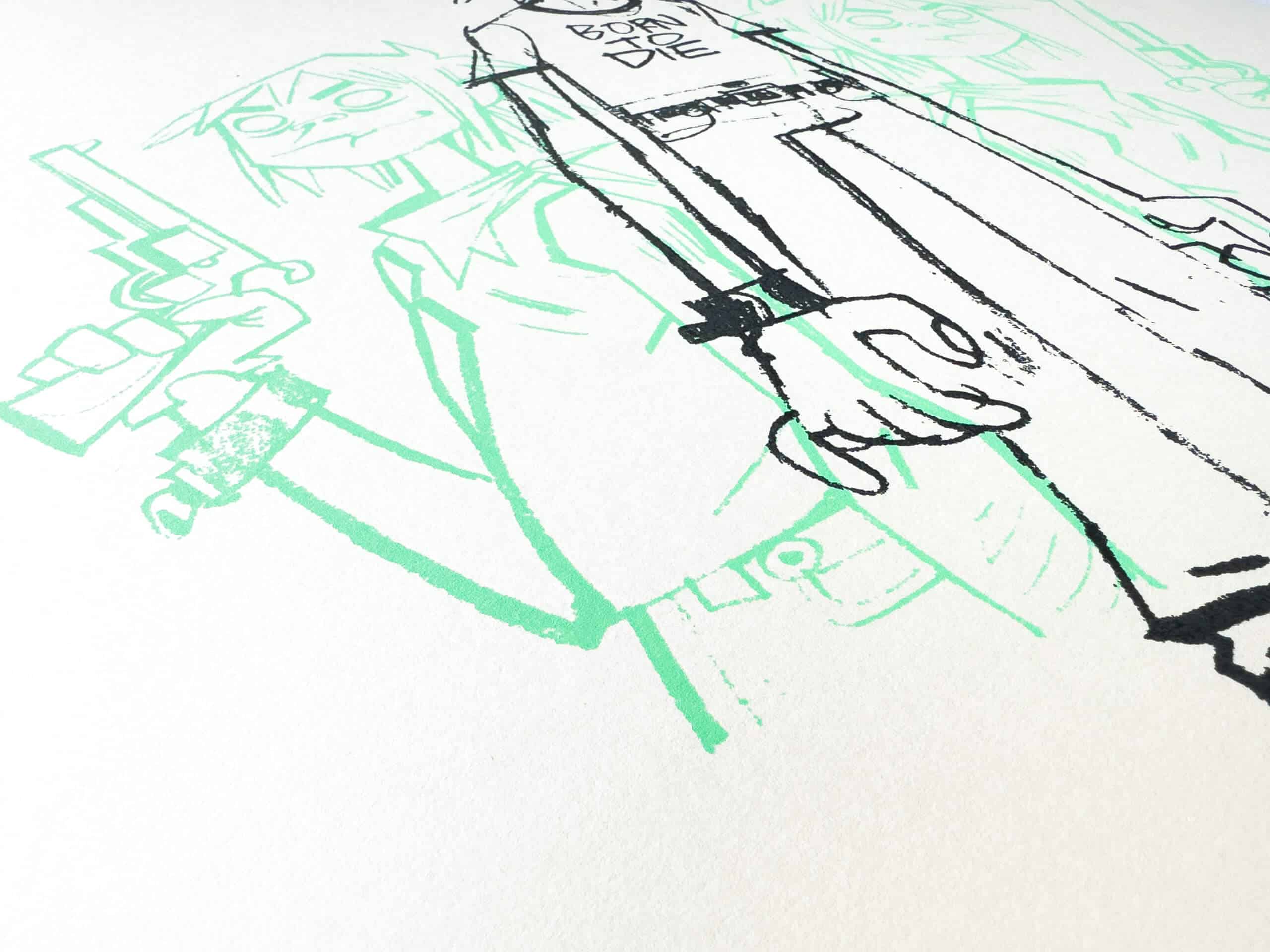 jamie-hewlett–gorillaz–limited-edition-print–2d-born-to-die–black-aqua-marine–artist-proof-06