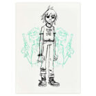 jamie-hewlett–gorillaz–limited-edition-print–2d-born-to-die–black-aqua-marine–artist-proof