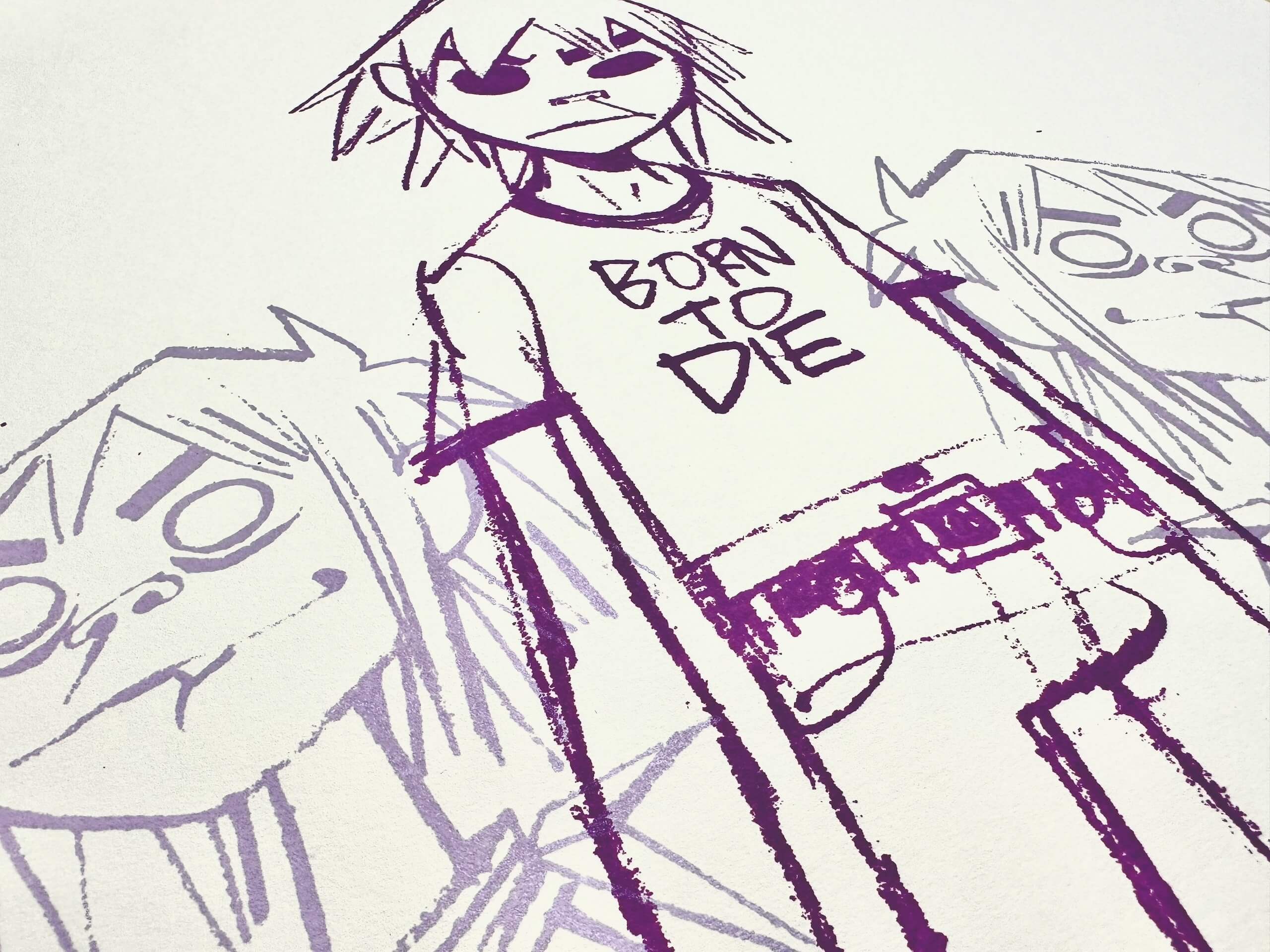 jamie-hewlett–gorillaz–limited-edition-print–2d-born-to-die–purple-lilac–artist-proof-01