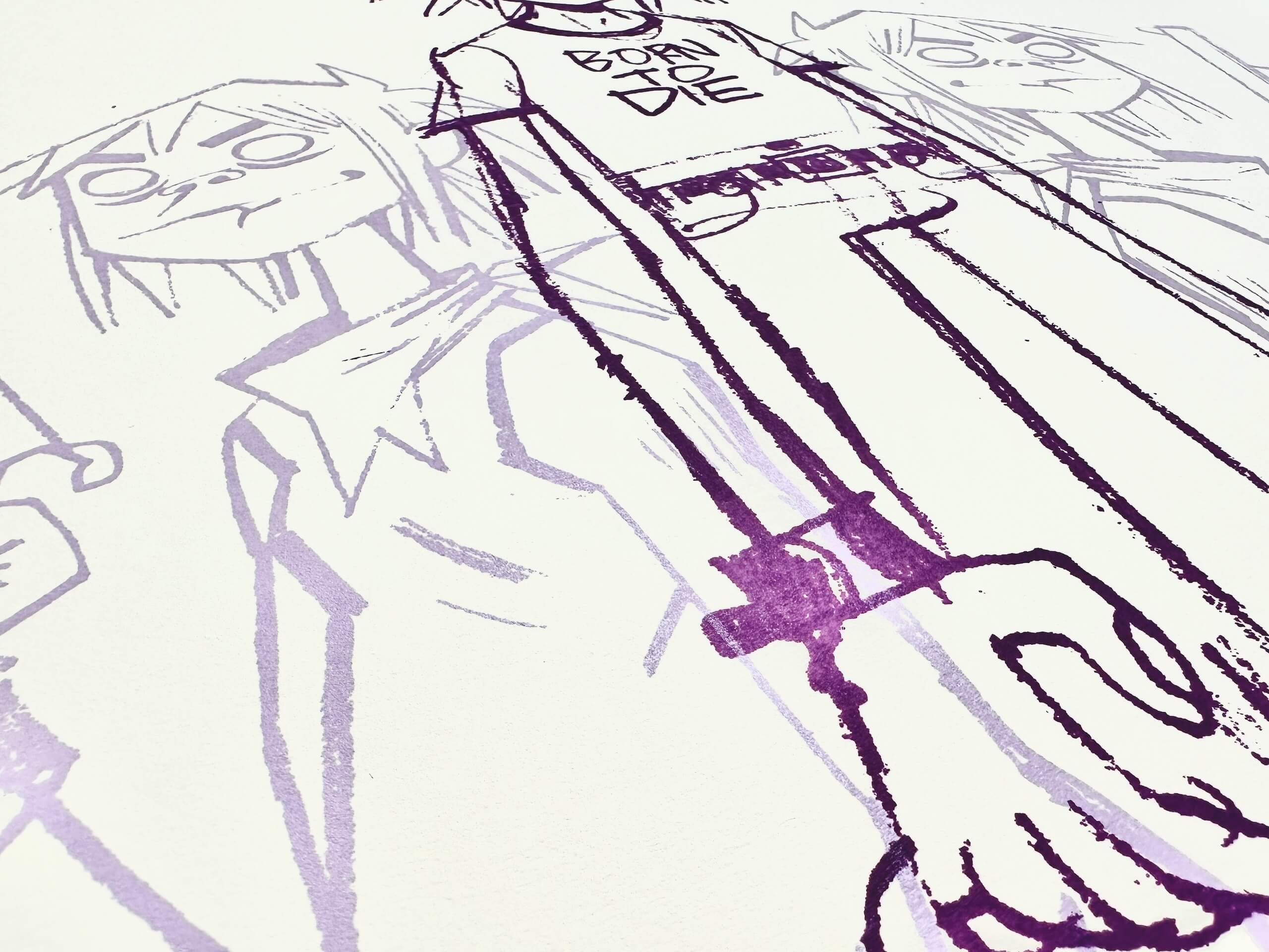 jamie-hewlett–gorillaz–limited-edition-print–2d-born-to-die–purple-lilac–artist-proof-04