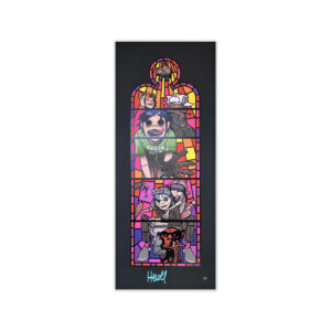 jamiehewlett–gorillaz–stained-glass-window–5-prints–matching-edition-full-set–signed-small-left